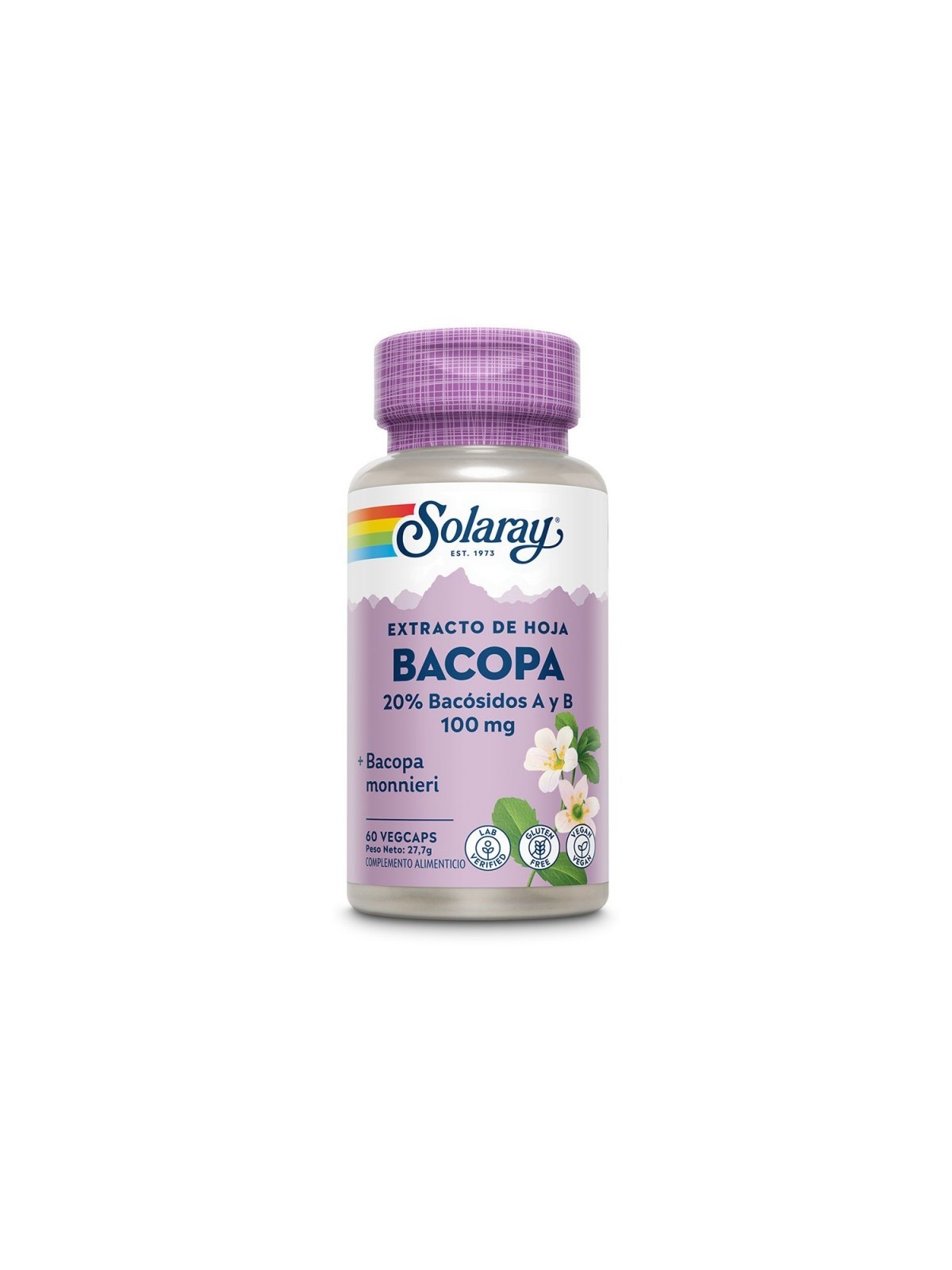 BACOPA SOLARAY 20% 100MG 60TAB
