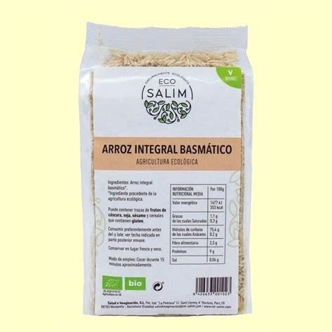 ARROZ BASMATI INTEGRAL ECO 1KG ECOSALIM