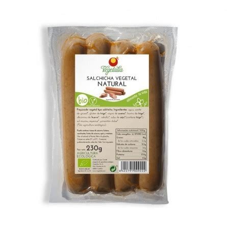 SALCHICHAS VEGETAL NATURAL VEGETALIA 230G