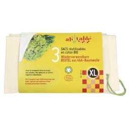 BOLSAS DE TE REUTILIZABLES ALGODON AH TABLE