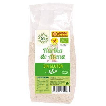 HARINA AVENA INT S/G 500GR SOLNATURAL