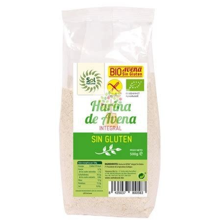HARINA AVENA INT S/G 500GR SOLNATURAL