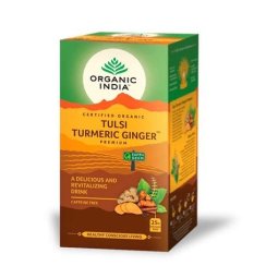 TULSI CURCUMA Y JENGIBRE INFUSION 25 BOLSAS ORGANIC INDIA