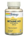 BETAINA HCL PEPSINA 650MG 100 CAPSULAS SOLARAY