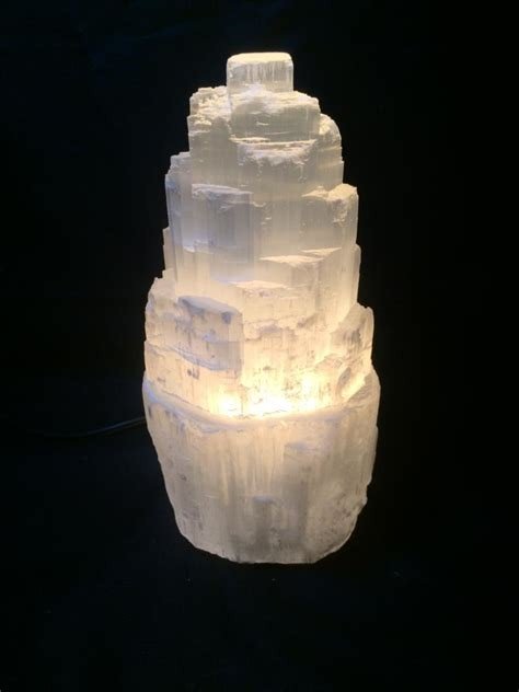 LAMPARA DE SELENITA CATEDRAL 20-25 CMS
