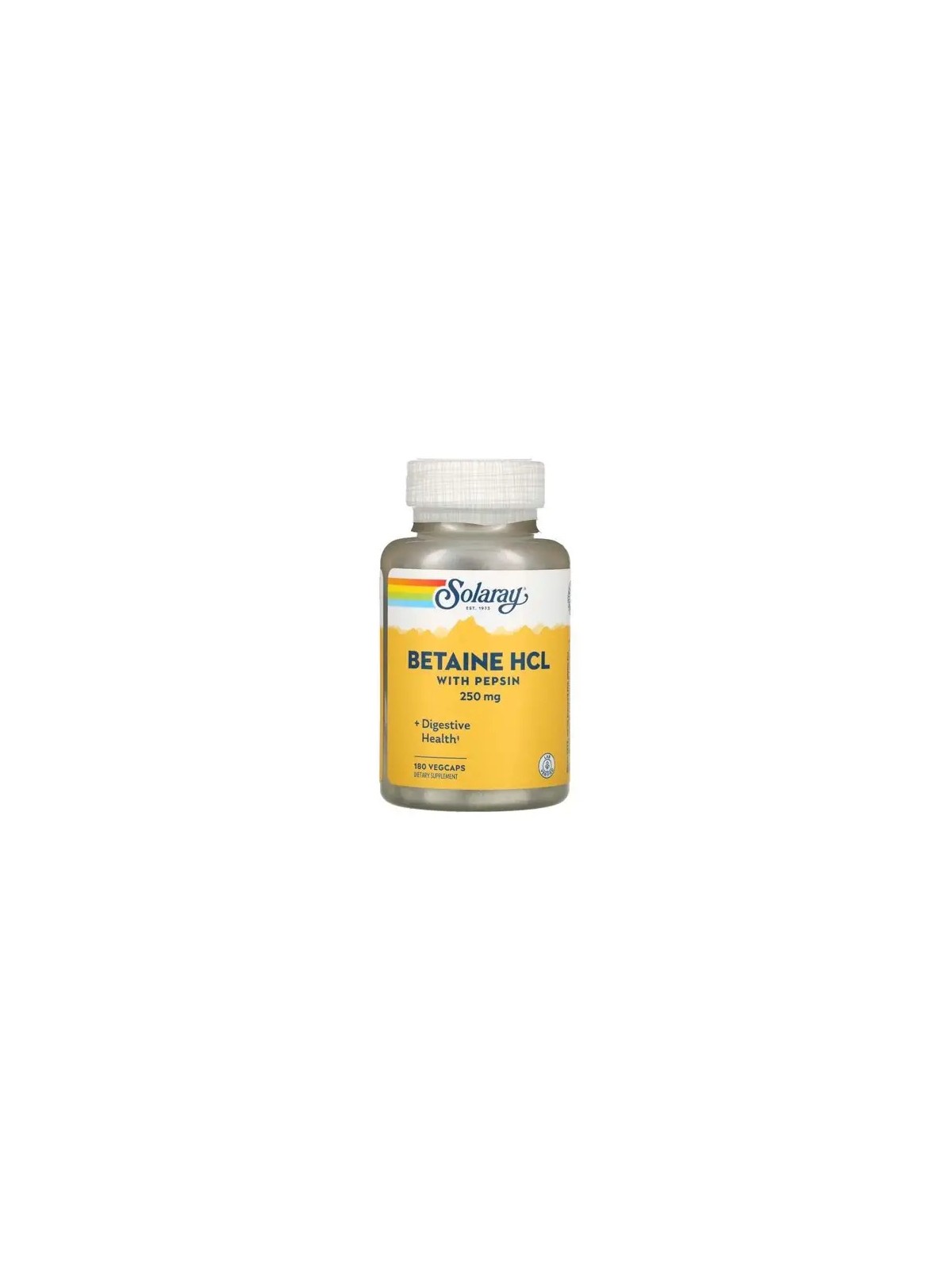 BETAINE HCL PEPSIN 250 MG C/180 CAPS SOLARAY