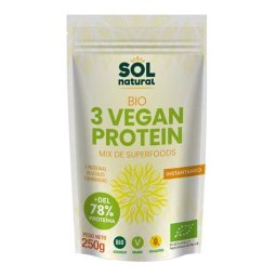 SUPERFOOD 3 VEGAN PROTEINA 250GR SOL NATURAL