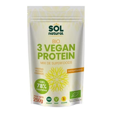 SUPERFOOD 3 VEGAN PROTEINA 250GR SOL NATURAL