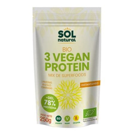 SUPERFOOD 3 VEGAN PROTEINA 250GR SOL NATURAL