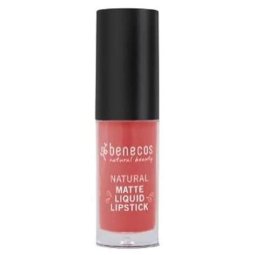 BARRA DE LABIOS MATE LIQUIDA CORAL KISS BENECOS