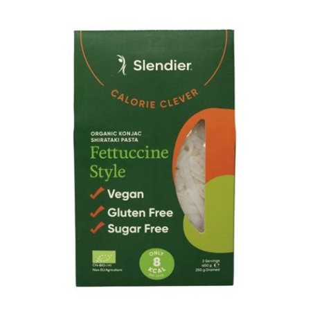 FETTUCCINE PASTA DE KONJAC O SHIRATAKI ESTILO FETUCHINI 400GR SLENDIER