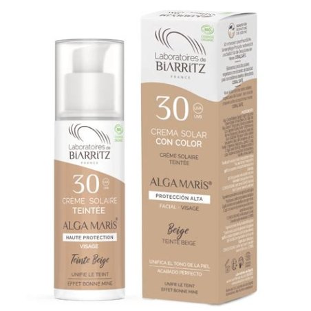 ALGA MARIS BIARRITZ CREMA SOLAR FACIAL COLOR BEIGE FP 30 50 ML