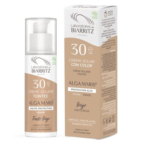 ALGA MARIS BIARRITZ CREMA SOLAR FACIAL COLOR BEIGE FP 30 50 ML