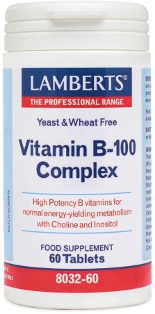VITAMINA B100 COMPLEX 60 TABLETAS LAMBERTS