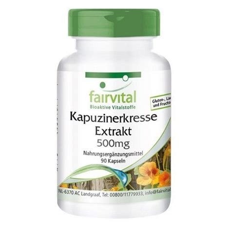 KAPUZINERKRESSE EXTRACTO DE CAPUCHINA 500MG 90 CAPSULAS FAIRVITAL