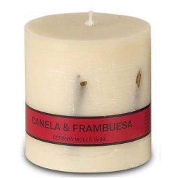 VELA ARTESANAL CANELA Y FRAMBUESA