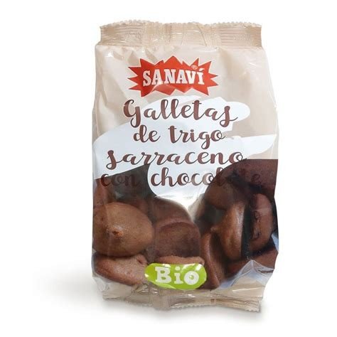 GALLETAS TRIGO SARRACENO CON CHOCO BIO 200GR - SANAVI