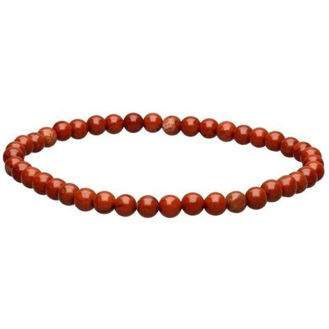 PULSERA BOLAS MINERAL JASPE ROJO