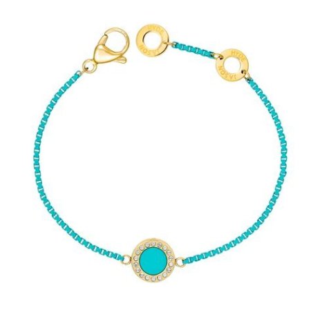 PULSERA CHIP CON CADENA TURQUESINA