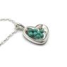 COLGANTE PLATA CORAZON TURQUESA