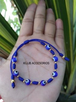 PULSERA OJO TURCO CORDON AZUL