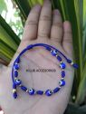 PULSERA OJO TURCO CORDON AZUL