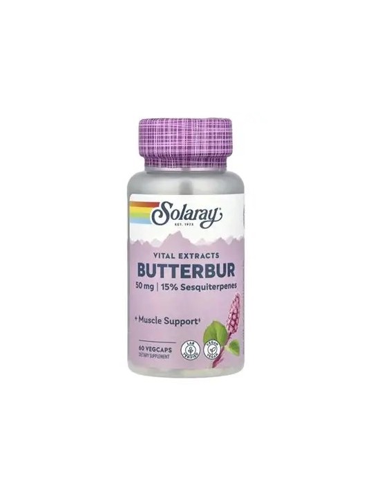 BUTTERBUR ROOT  RAIZ DE PETASIA 60 CAPSULAS SOLARAY