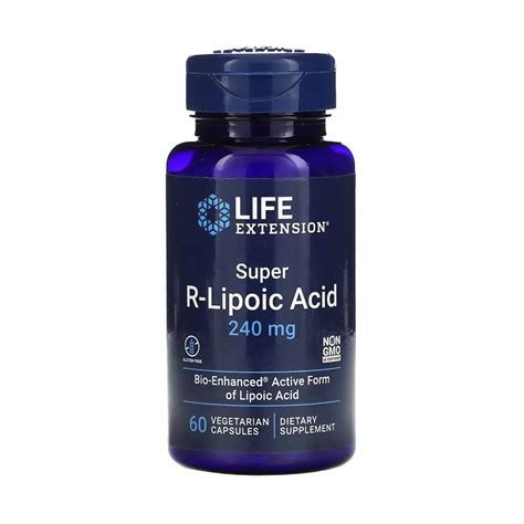 SUPER ACIDO R-LIPOICO 240 MG LIFE EXTENSION 60 CAPSULAS