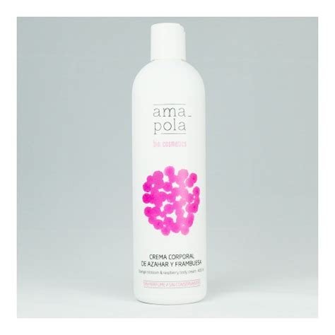 CREMA CORPORAL AZAHAR-FRAMBUESA 400ML AMAPOLA BIO