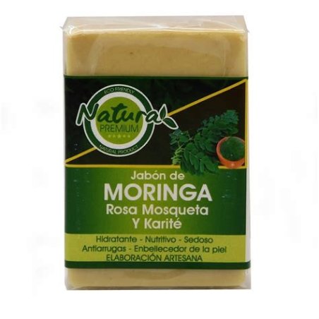 JABON MORINGA, ROSA MOSQUETA, KARITE STEVIA PREMIU