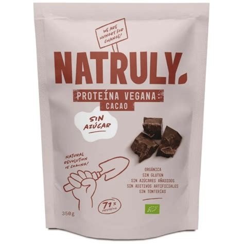 PROTEINA VEGANA SABOR CHOCOLATE NATRULY 350 GR