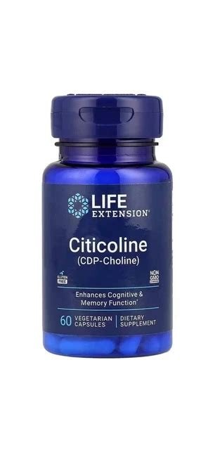 CITICOLINA CDP COLINA 250 MG 60 CAPSULAS LIFE EXTENSION