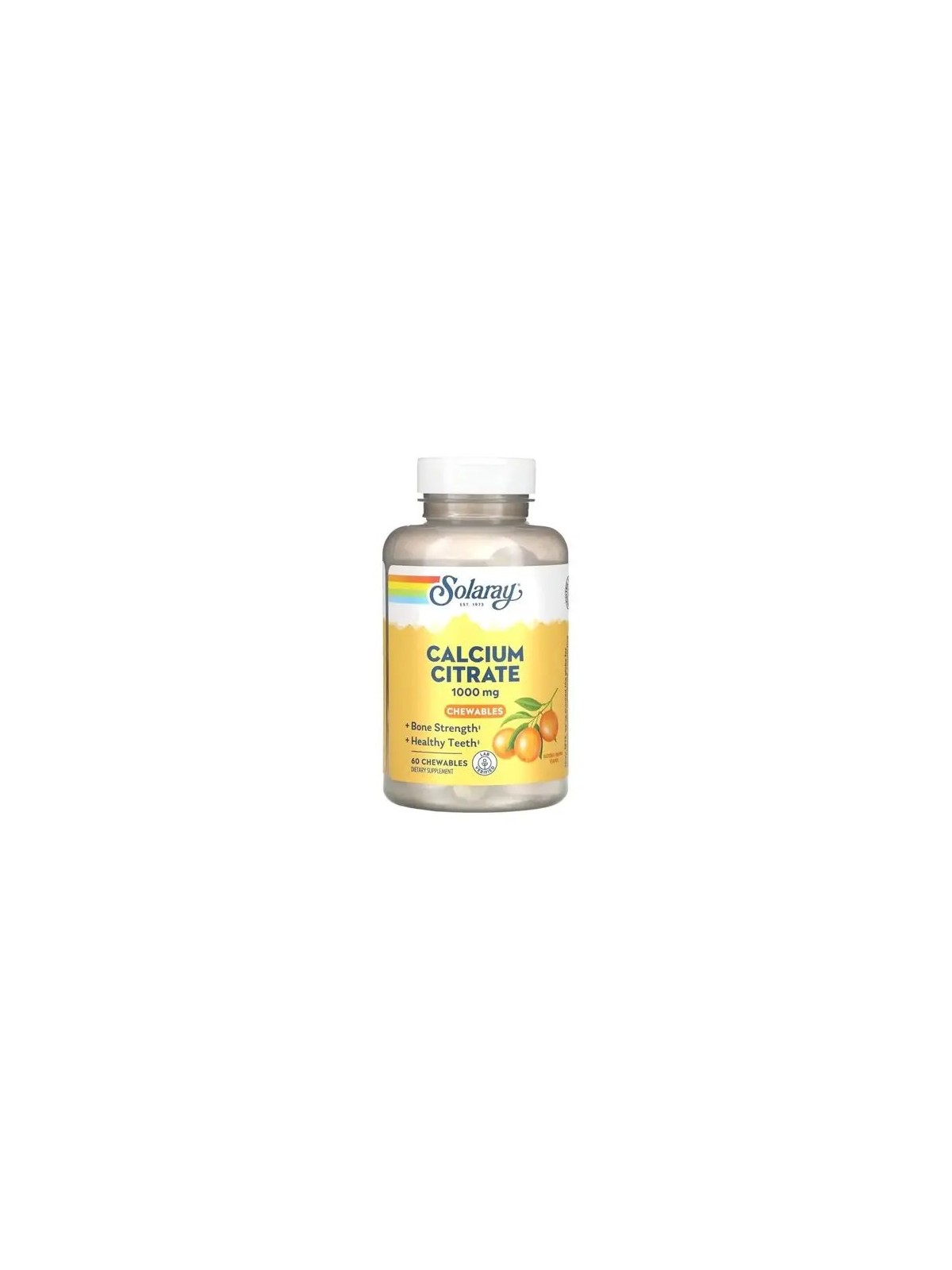CALCIUM CITRATE MASTICABLE NARANJA 100MG 60 PASTILLAS SOLARAY
