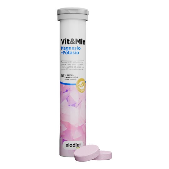 Vitaminas y Minerales Magnesio+Potasio 14 Efervescente Eladiet