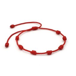 PULSERA HILO ROJO 7 NUDOS