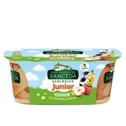 YOGUR JUNIOR MANZANA PLATANO 2X125GR XANCEDA