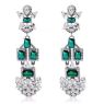PENDIENTES CIRCONITA ESMERALDA PLATA DE LEY