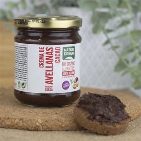 CREMA DE AVELLANAS Y CHOCOLATE SIN AZUCAR BIO NATURGREEN