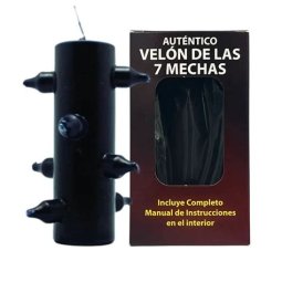 VELON ESOTERICO 7 MECHAS NEGRO