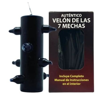 VELON ESOTERICO 7 MECHAS NEGRO