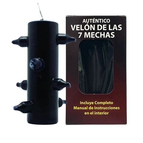 VELON ESOTERICO 7 MECHAS NEGRO
