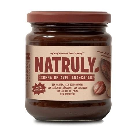 CREMA DE CACAO Y AVELLANAS NATRULY 300 GR