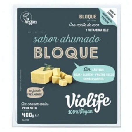 BLOQUE VEGANO SABOR QUESO AHUMADO 400GR