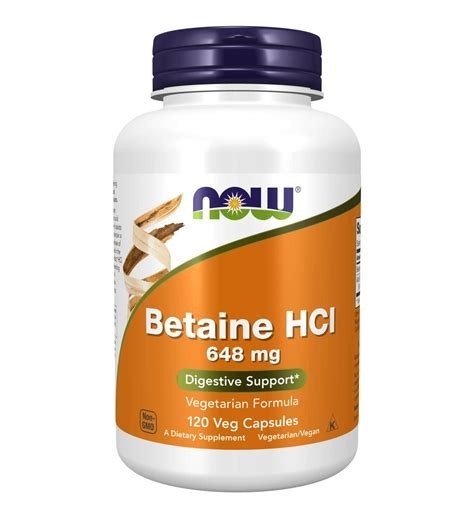BETAINA HCI 648 MG 120 CAP NOW