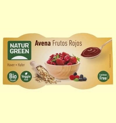 POSTRE AVENA FRUTOS ROJOS BIO 2X1 NATURGREEN