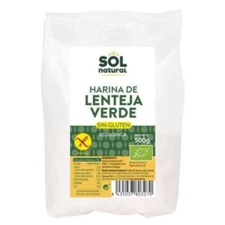 SOL-HARINA LENTEJA VERDE S/GLUTEN BIO 500 GRS