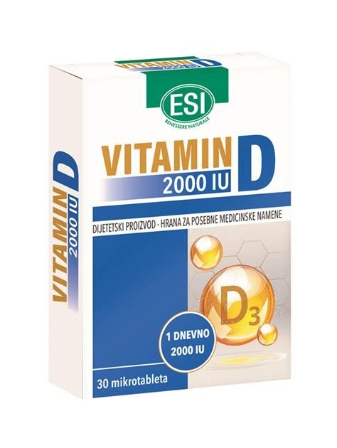 VITAMINA D3 30 TABLETAS 2000 UI ESI