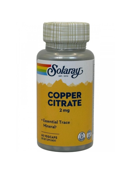 COBRE CITRATO SOLARAY 60 CAPSULAS