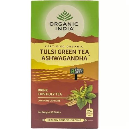 TULSI GREEN TEA ASHWAGANDA ECO 25 BOLSAS