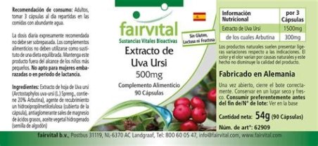 EXTRACTO DE UVA URSI GAYUBA FAIRVITAL 90 CAPSULAS